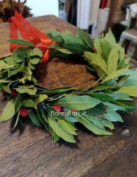 Coroncina laurea BACCHE ROSSE